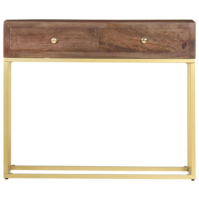 Tavolo Consolle 90x30x75 cm in Legno Massello di Mango 286555