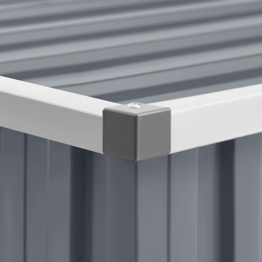 Capanno da Giardino Grigio 195x198x159 cm in Acciaio Zincato 46254