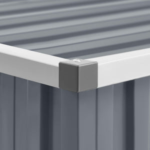 Capanno da Giardino Grigio 195x198x159 cm in Acciaio Zincato 46254