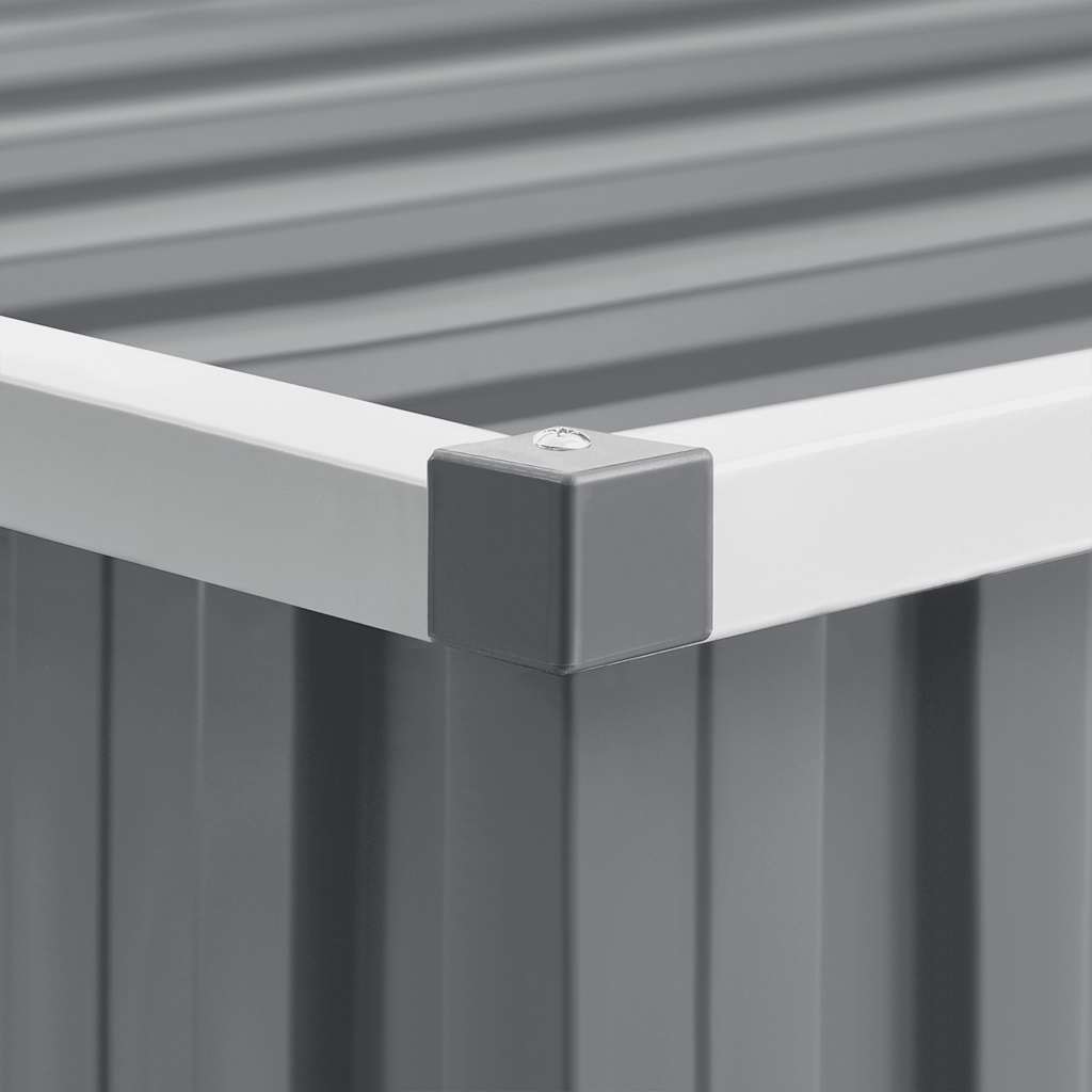 Capanno da Giardino Grigio 195x198x159 cm in Acciaio Zincato 46254