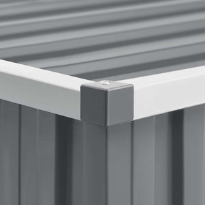 Capanno da Giardino Grigio 195x198x159 cm in Acciaio Zincato 46254