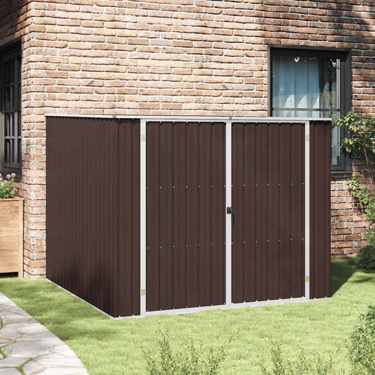 Capanno da Giardino Marrone 195x198x159 cm in Acciaio Zincato 46256