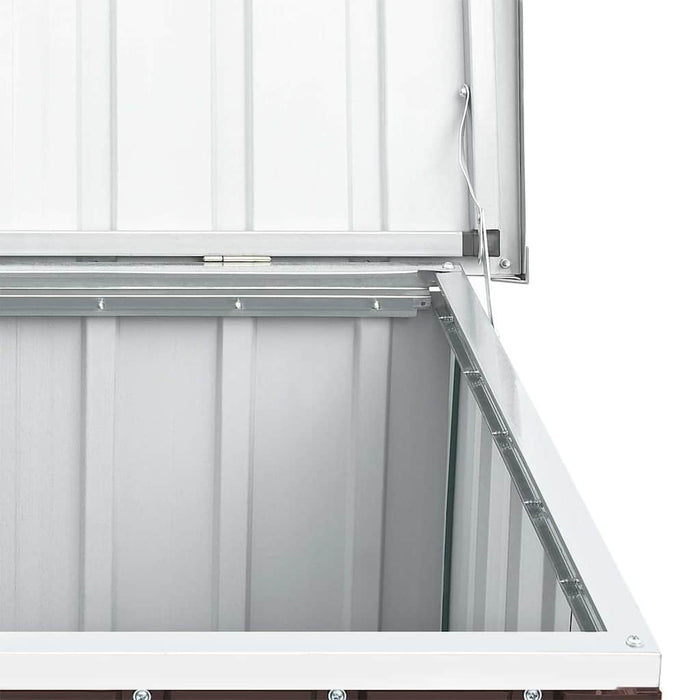 Baule da giardino marrone 109x67x65 cm 46260