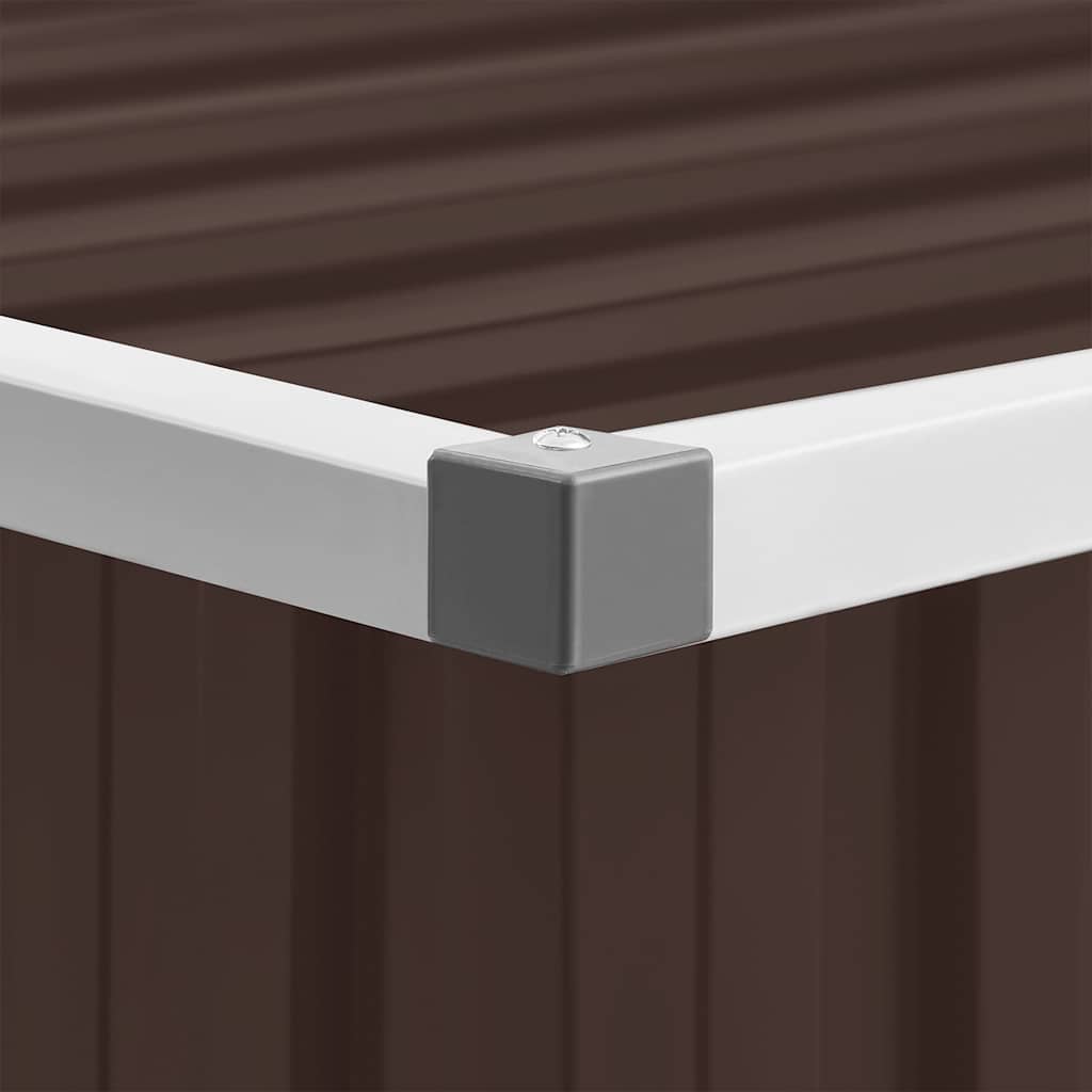 Baule da giardino marrone 109x67x65 cm 46260