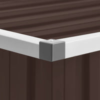 Baule da giardino marrone 109x67x65 cm 46260