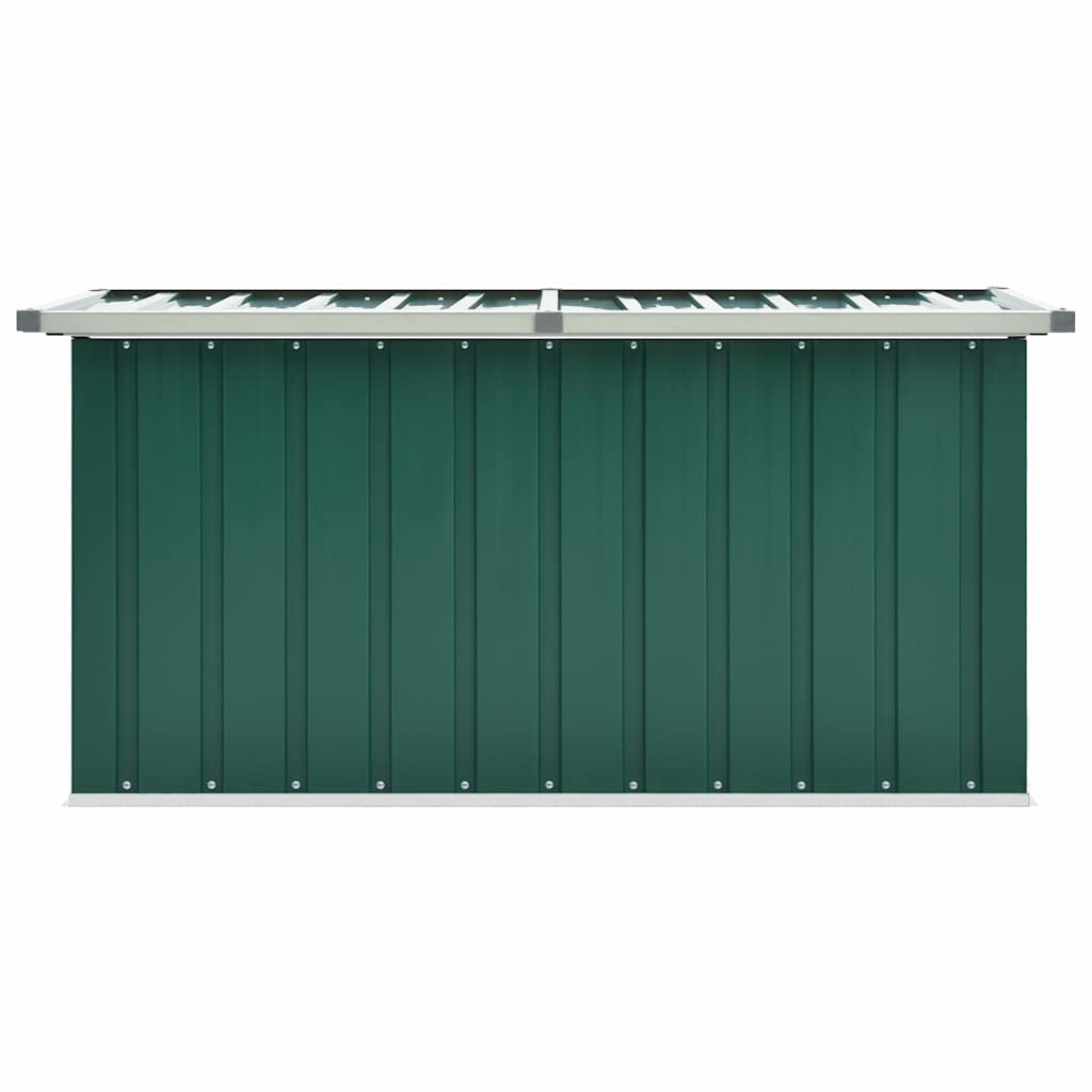 Baule da giardino verde 129x67x65 cm 46261