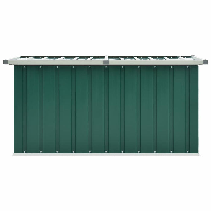 Baule da giardino verde 129x67x65 cm 46261
