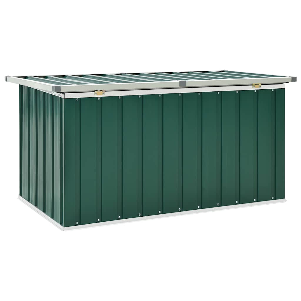 Baule da giardino verde 129x67x65 cm 46261