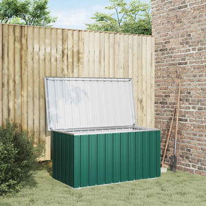 Baule da giardino verde 129x67x65 cm 46261