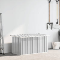 Baule da Giardino-Cassa da giardino Grigio 129x67x65 cm