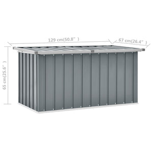 Cassetta portaoggetti per mobili da giardino 129 x 67 x 65 cm grigio 02_0013082