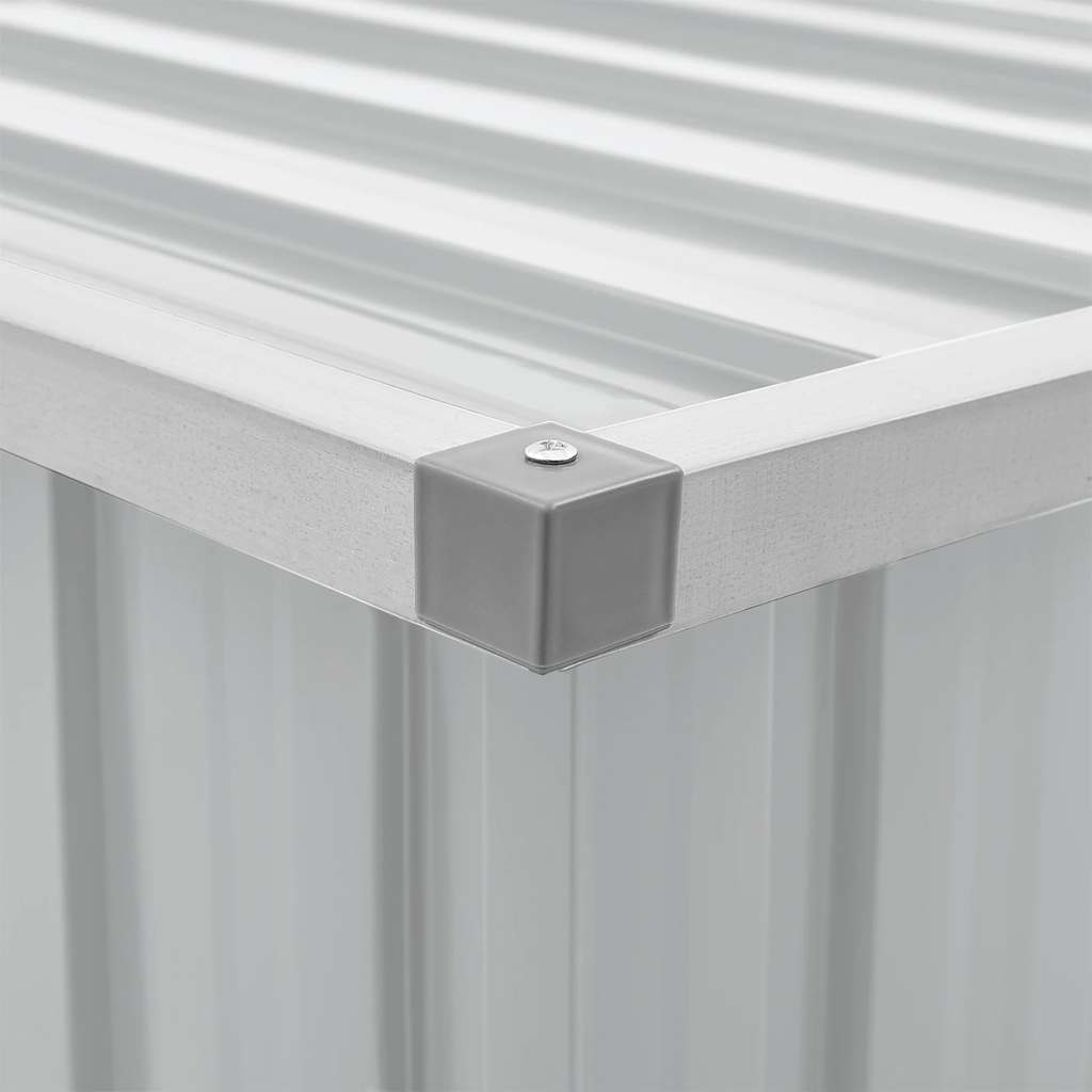 Baule da Giardino Grigio 129x67x65 cm 46262