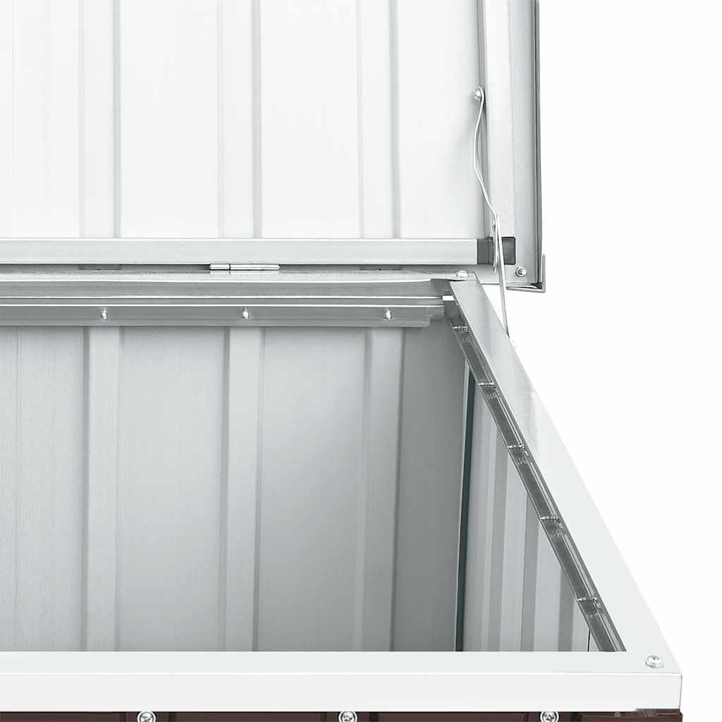 Baule da giardino marrone 129x67x65 cm 46264