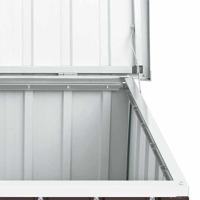 Baule da giardino marrone 129x67x65 cm 46264