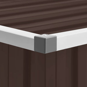 Baule da giardino marrone 129x67x65 cm 46264