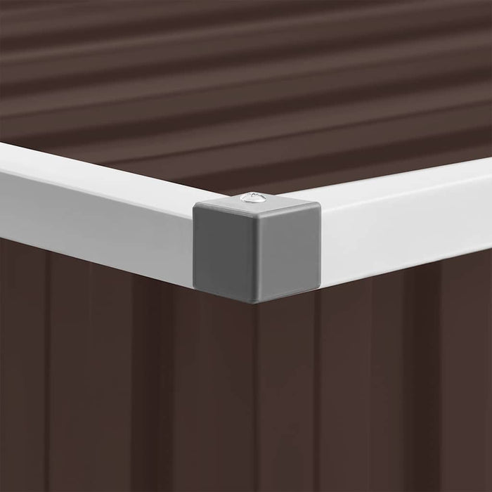 Baule da giardino marrone 129x67x65 cm 46264