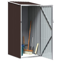 Capanno da Giardino-Casetta da Giardino Marrone 87x98x159 cm in Acciaio Zincato