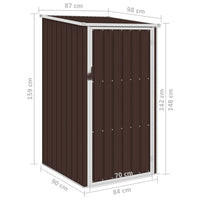 Capanno da Giardino Marrone 87x98x159 cm in Acciaio Zincato  cod mxl 65895