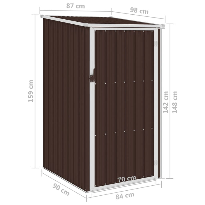 Capanno da Giardino Marrone 87x98x159 cm in Acciaio Zincato  cod mxl 65895