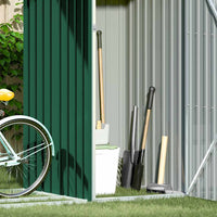 Capanno per Legna Verde 245x98x159 cm in Acciaio Zincato 46293