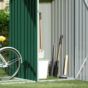 Capanno per Legna Verde 245x98x159 cm in Acciaio Zincato 46293