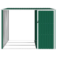 Capanno per Legna Verde 245x98x159 cm in Acciaio Zincato 46293