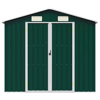 Capanno da Giardino Verde 205x129x183 cm in Acciaio Zincato 46297