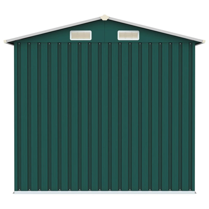 Casetta da giardino casetta per cabine ripostiglio casetta per la casa casetta per attrezzi da esterno robusta 205 x 129 x 183 cm acciaio zincato verde 02_0022372