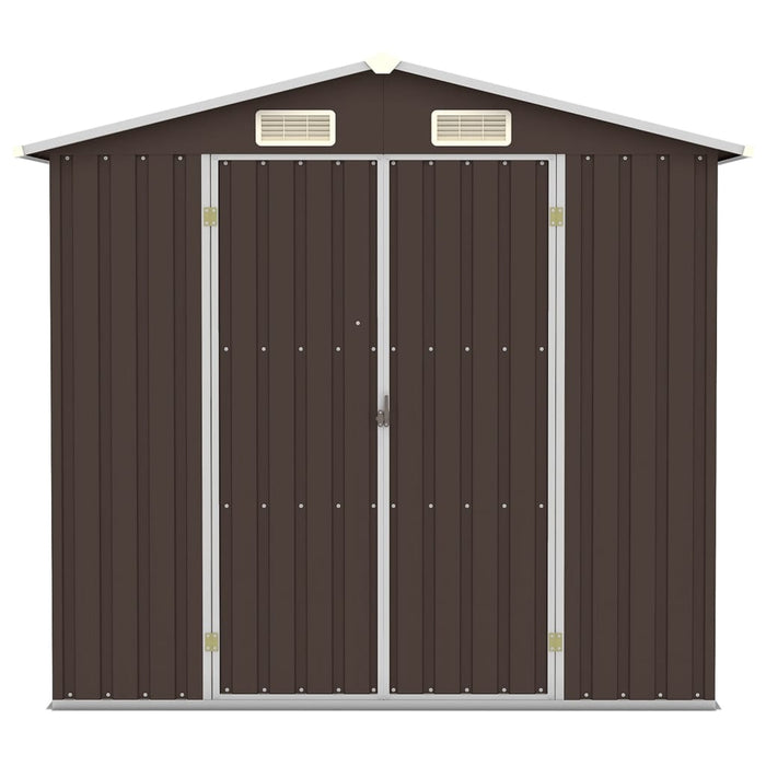 Capanno da Giardino Marrone 205x129x183 cm in Acciaio Zincato  cod mxl 65801