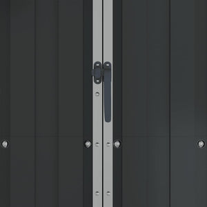 Capanno da Giardino Antracite 107,5x46x183cm in Acciaio Zincato cod mxl 65863