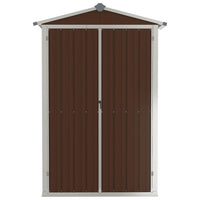 Capanno da Giardino Marrone 116x45x175 cm in Acciaio Zincato 46304