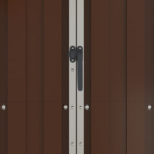 Capanno da Giardino Marrone 116x45x175 cm in Acciaio Zincato 46304