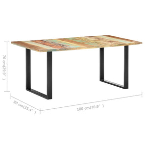 Tavolo da Pranzo 180x90x76 cm in Legno Massello di Recupero 285830