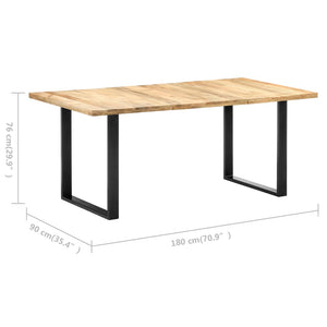 Tavolo da Pranzo 180x90x76 cm in Legno Massello di Mango 285831