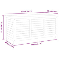 Cassapanca da Giardino 117x50x55 cm in Massello di Eucalipto cod mxl 55357