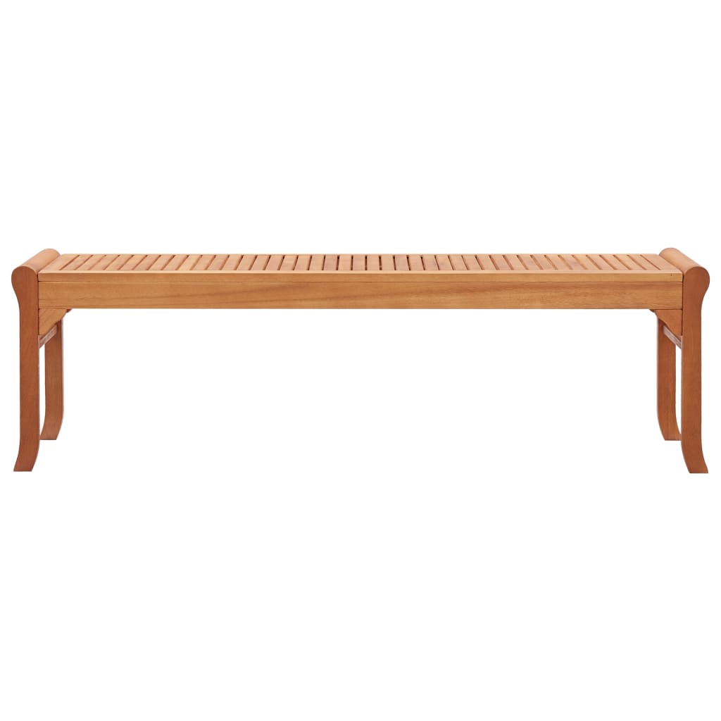 Panca da Giardino 3 Posti 150 cm Legno Massello di Eucalipto 47291