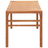 Panca da Giardino 3 Posti 150 cm Legno Massello di Eucalipto 47291