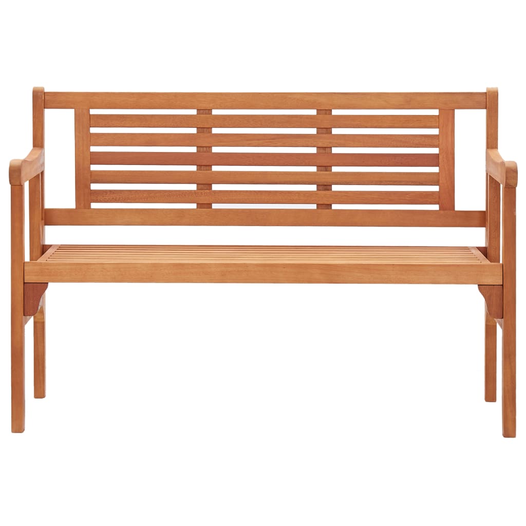 Panchina da Giardino Pieghevole 120 cm Legno Massello Eucalipto 47293