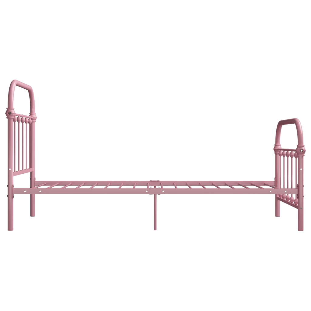 Giroletto-Struttura Letto Rosa in Metallo 90x200 cm 812337