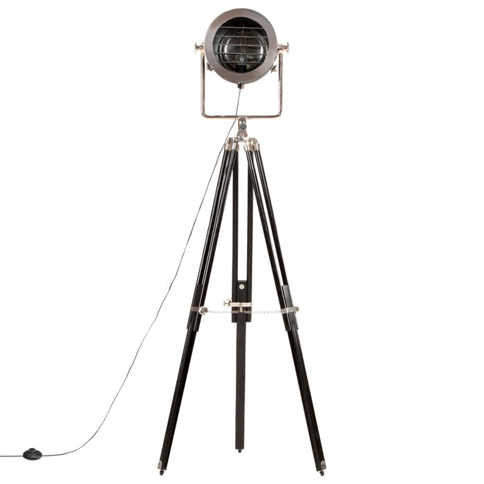 Lampada a Treppiede a Pavimento Nera in Legno di Mango 171 cm cod mxl 77148