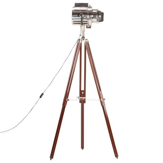 Lampada da Terra a Treppiede Legno Massello di Mango 180 cm 286106