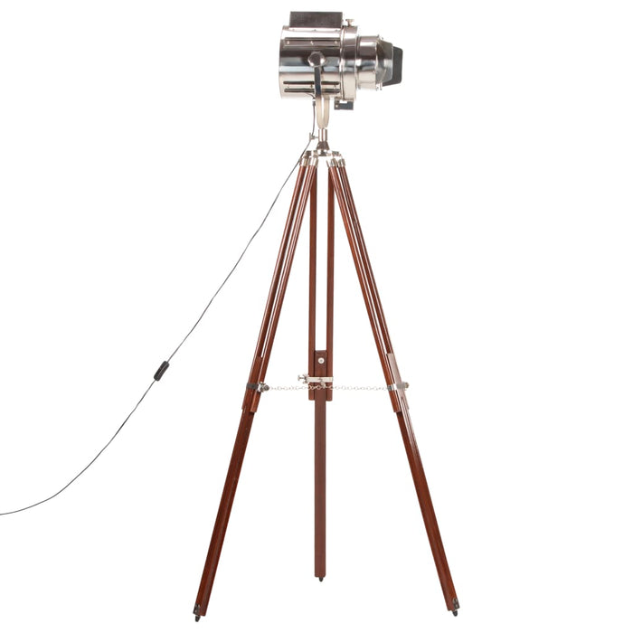 Lampada da Terra a Treppiede Legno Massello di Mango 180 cm 286106