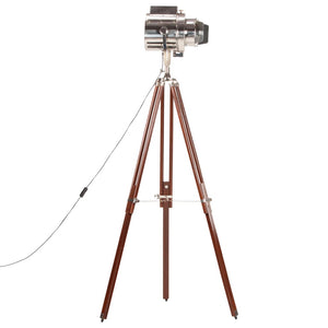 Lampada a Treppiede a Pavimento Legno Massello di Mango 180 cm cod mxl 65407