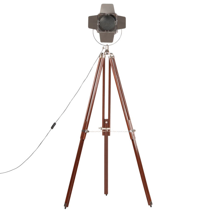 Lampada da Terra a Treppiede Legno Massello di Mango 180 cm 286106