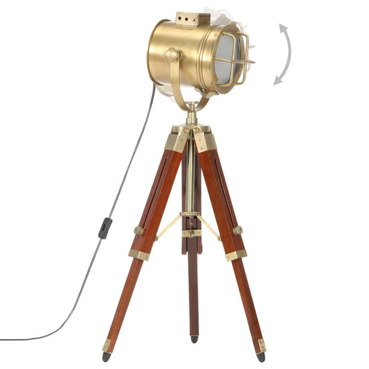 Lampada da Terra a Treppiede Legno Massello di Mango 69 cm 286107