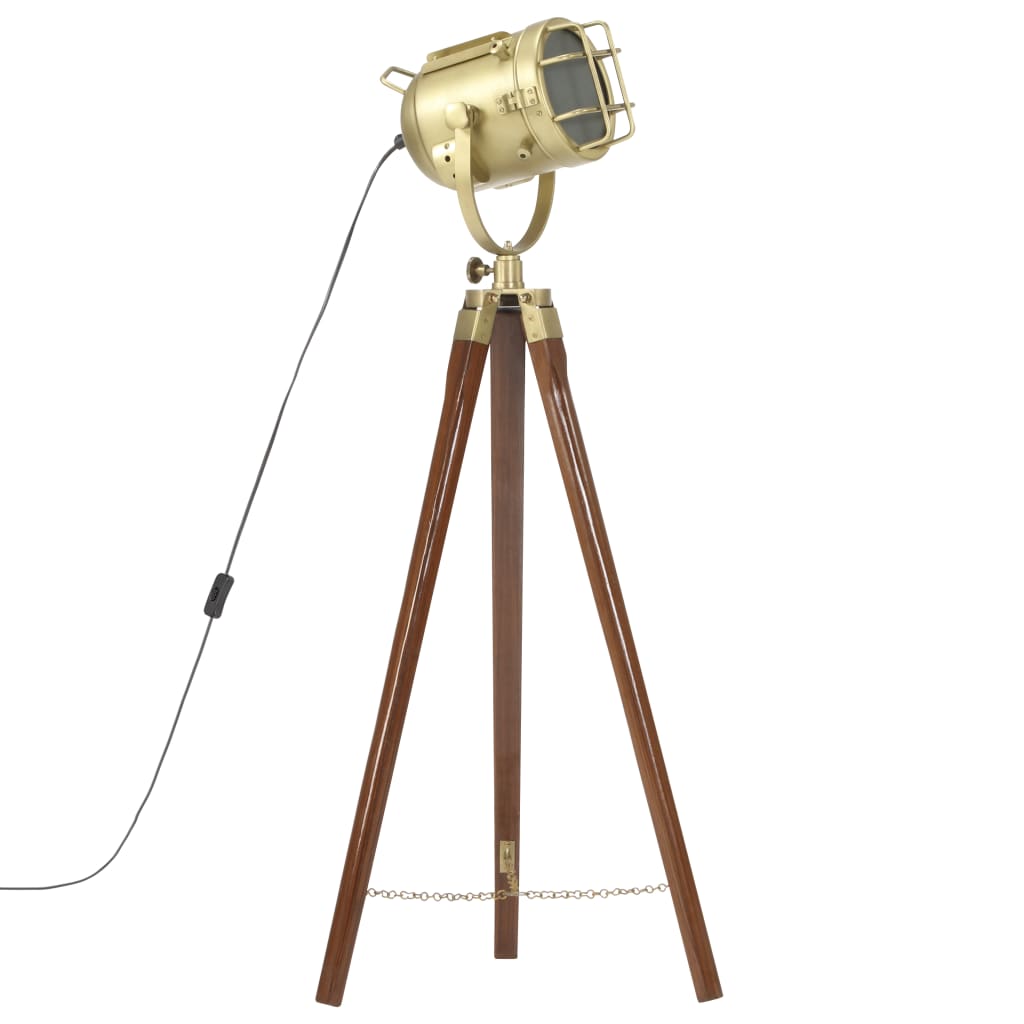 Lampada a Treppiede a Pavimento Legno Massello di Mango 97 cm cod mxl 71463