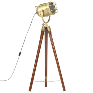 Lampada da Terra a Treppiede Legno Massello di Mango 97 cm 286109