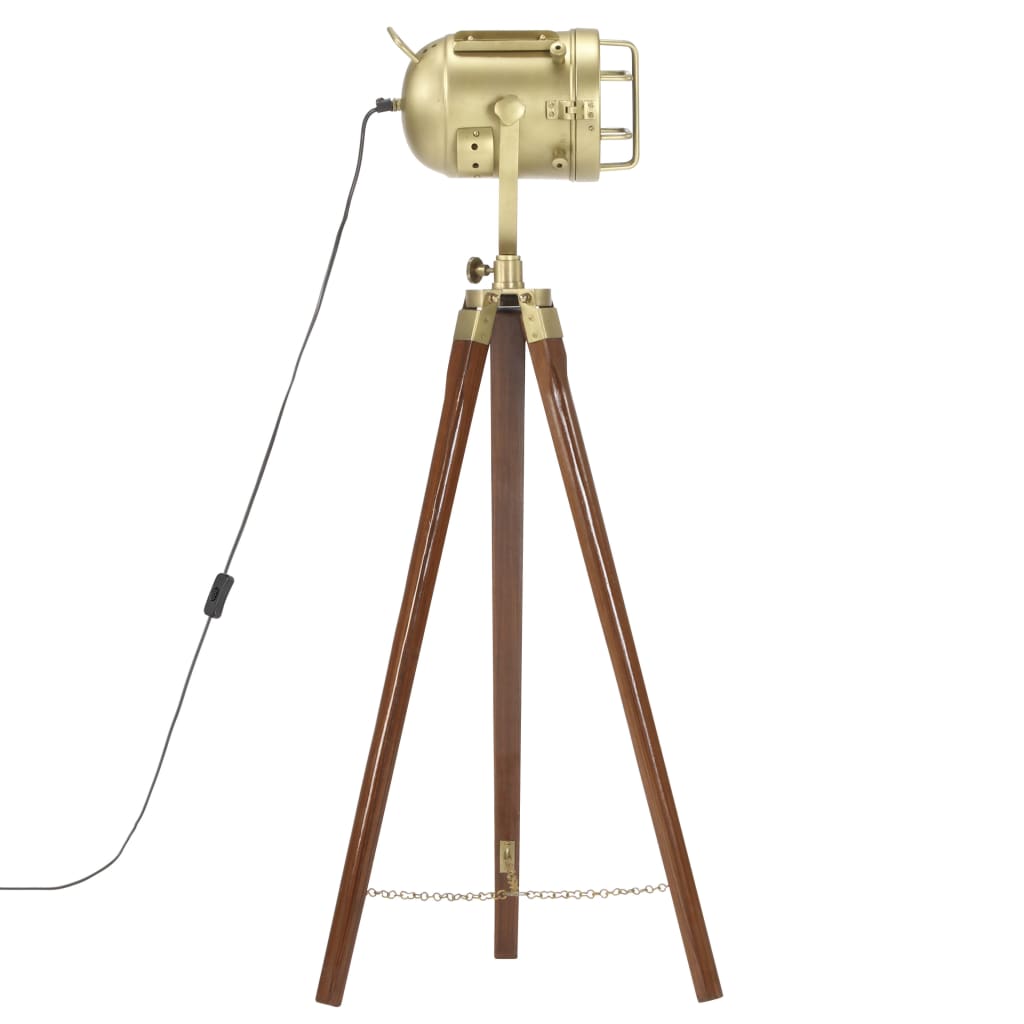 Lampada a Treppiede a Pavimento Legno Massello di Mango 97 cm cod mxl 71463