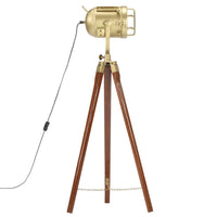 Lampada da Terra a Treppiede Legno Massello di Mango 97 cm 286109