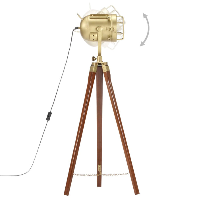 Lampada a Treppiede a Pavimento Legno Massello di Mango 97 cm cod mxl 71463